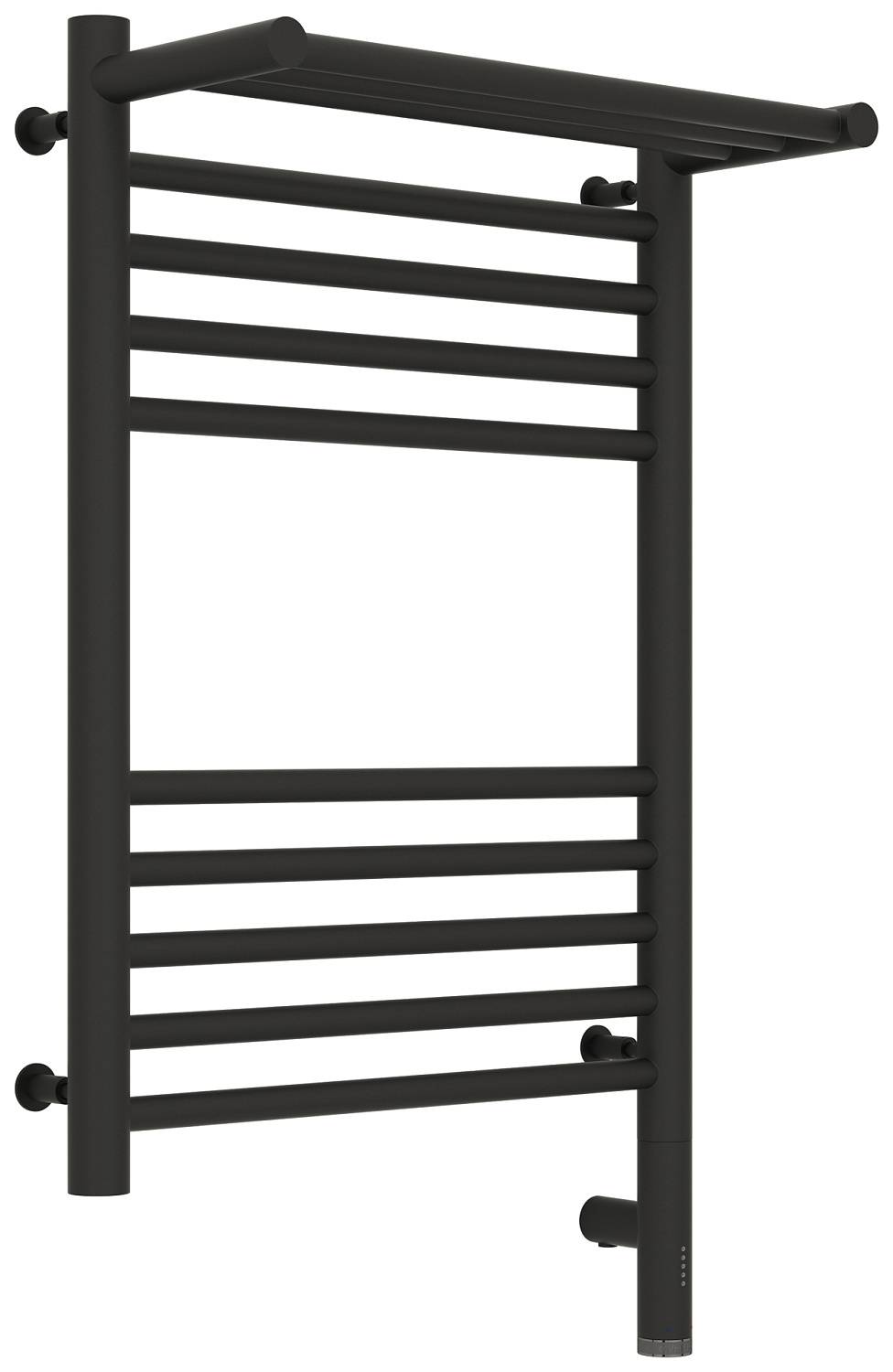 Полотенцесушитель электрический Сунержа Богема 3.0 с 1 полкой 432x724 мм правый темный титан муар 15-5807-6040