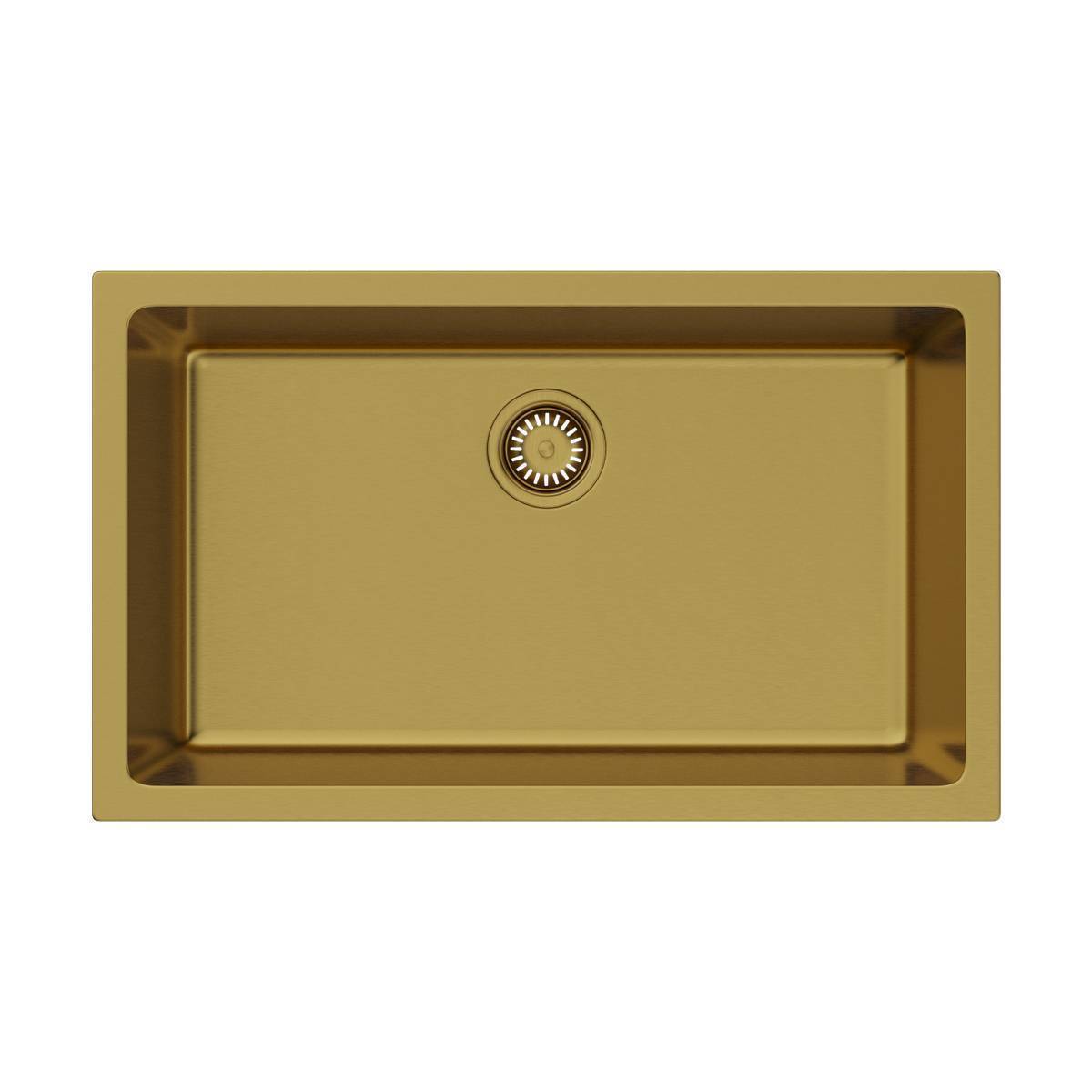 Кухонная мойка Omoikiri Okinoshima 76-U/I-G Matt Natceramic 76x46 см золото 4993169