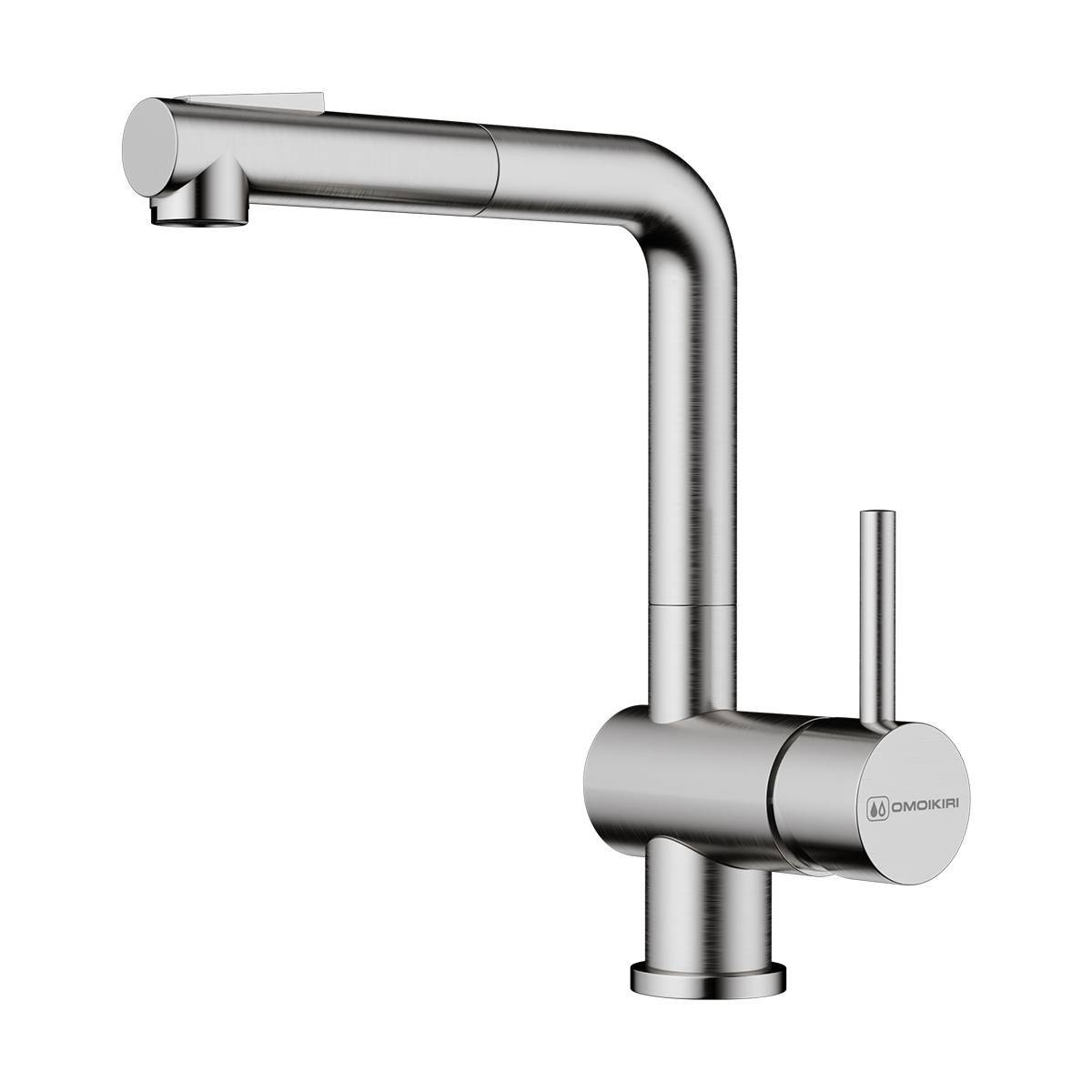 Смеситель для кухни Omoikiri Tanigawa-SB-BN с выдвижным изливом нержавеющая сталь 4994457