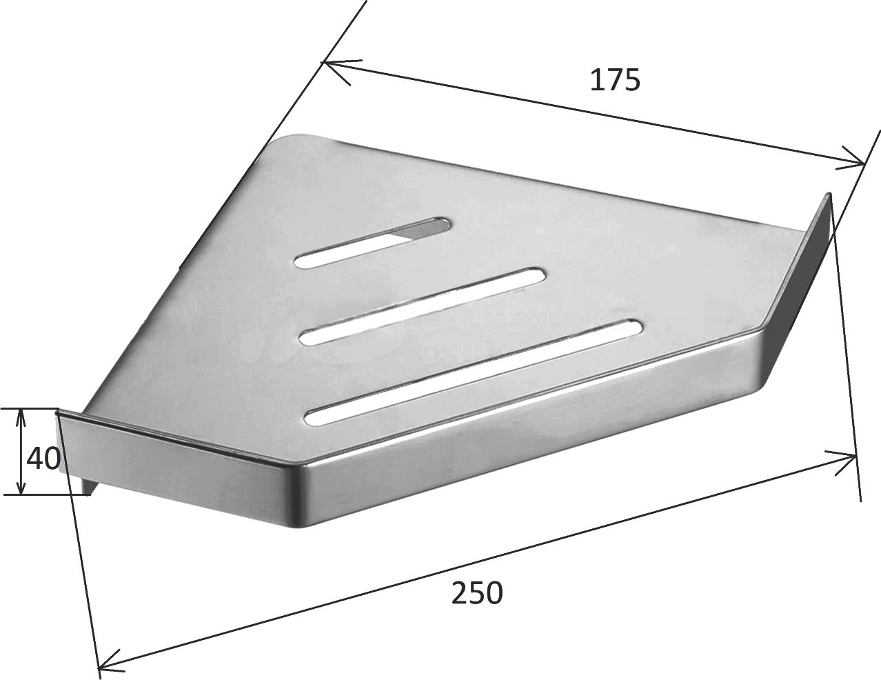 Полка угловая Boheme New Venturo матовое золото 10318-MG