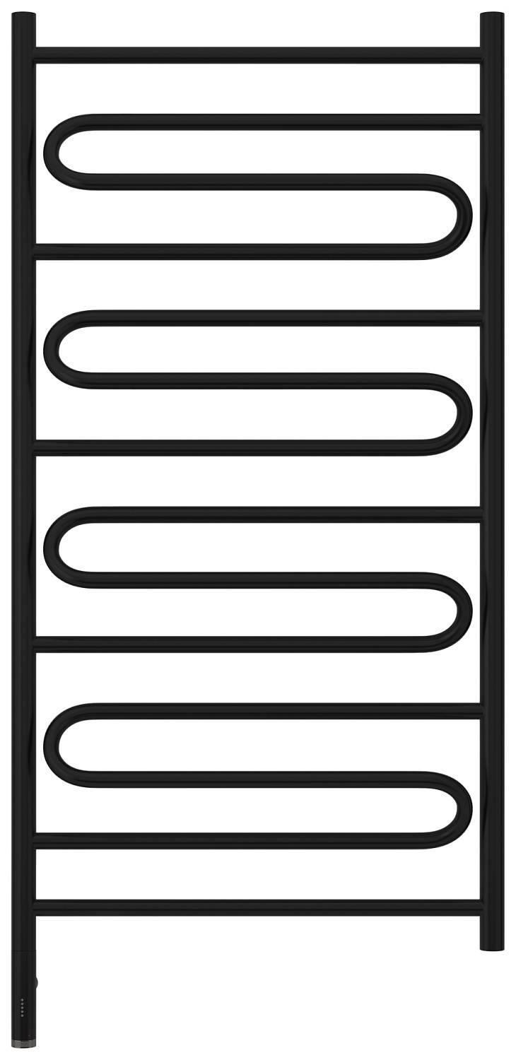 Полотенцесушитель электрический Сунержа Элегия 3.0 632x1324 мм левый матовый черный 31-5818-1260
