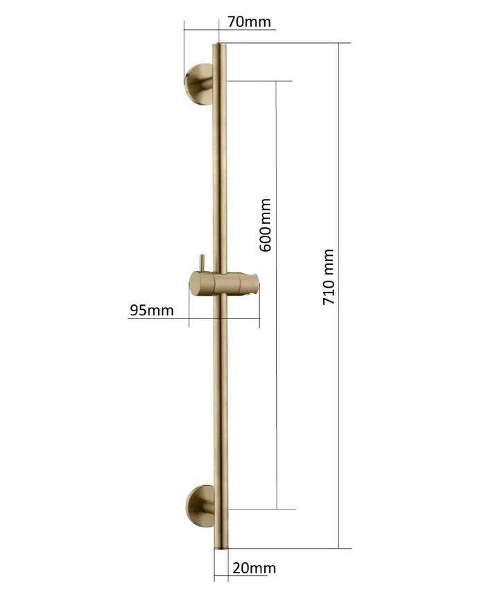 Душевая штанга Boheme Uno 71 см matt white 420-MW