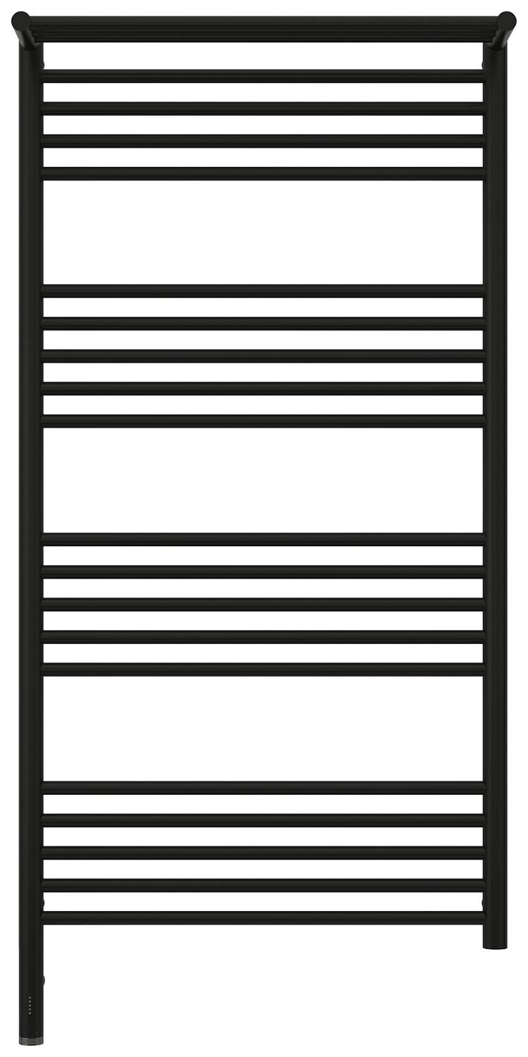 Полотенцесушитель электрический Сунержа Богема 3.0 с 1 полкой 632x1324 мм левый матовый черный 31-5806-1260