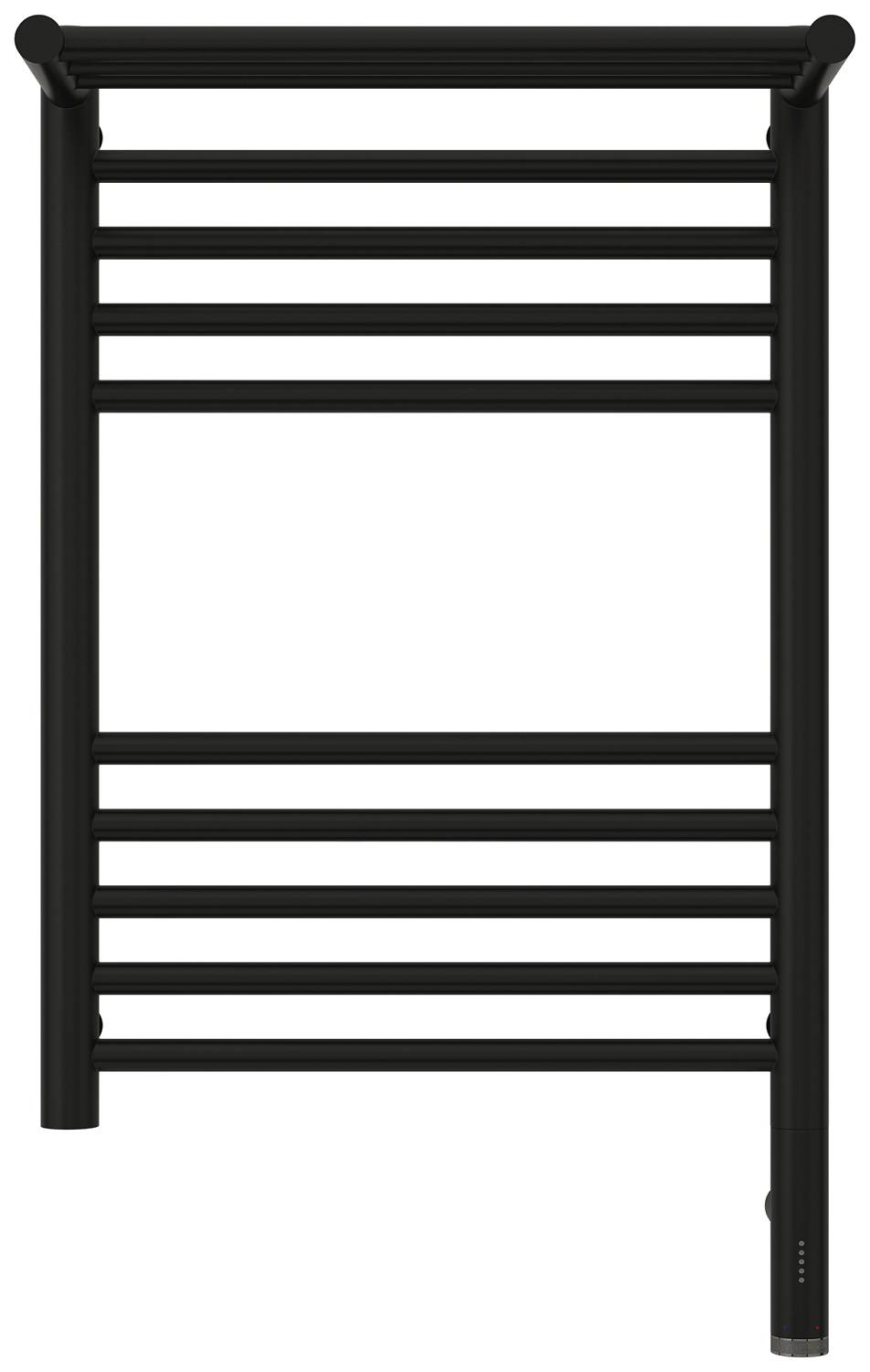 Полотенцесушитель электрический Сунержа Богема 3.0 с 1 полкой 432x724 мм правый матовый черный 31-5807-6040