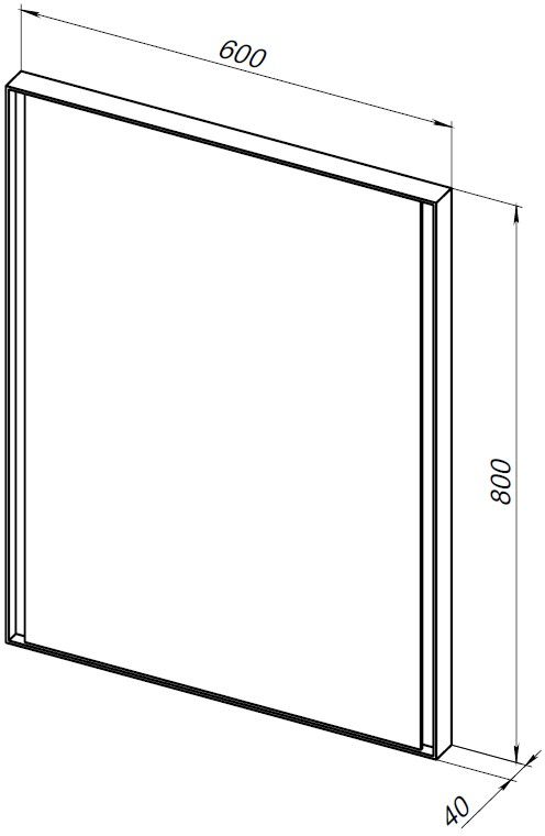 Зеркало подвесное Allen Brau Infinity прямоугольное с подсветкой 60x80 см белый 1.21018.WT