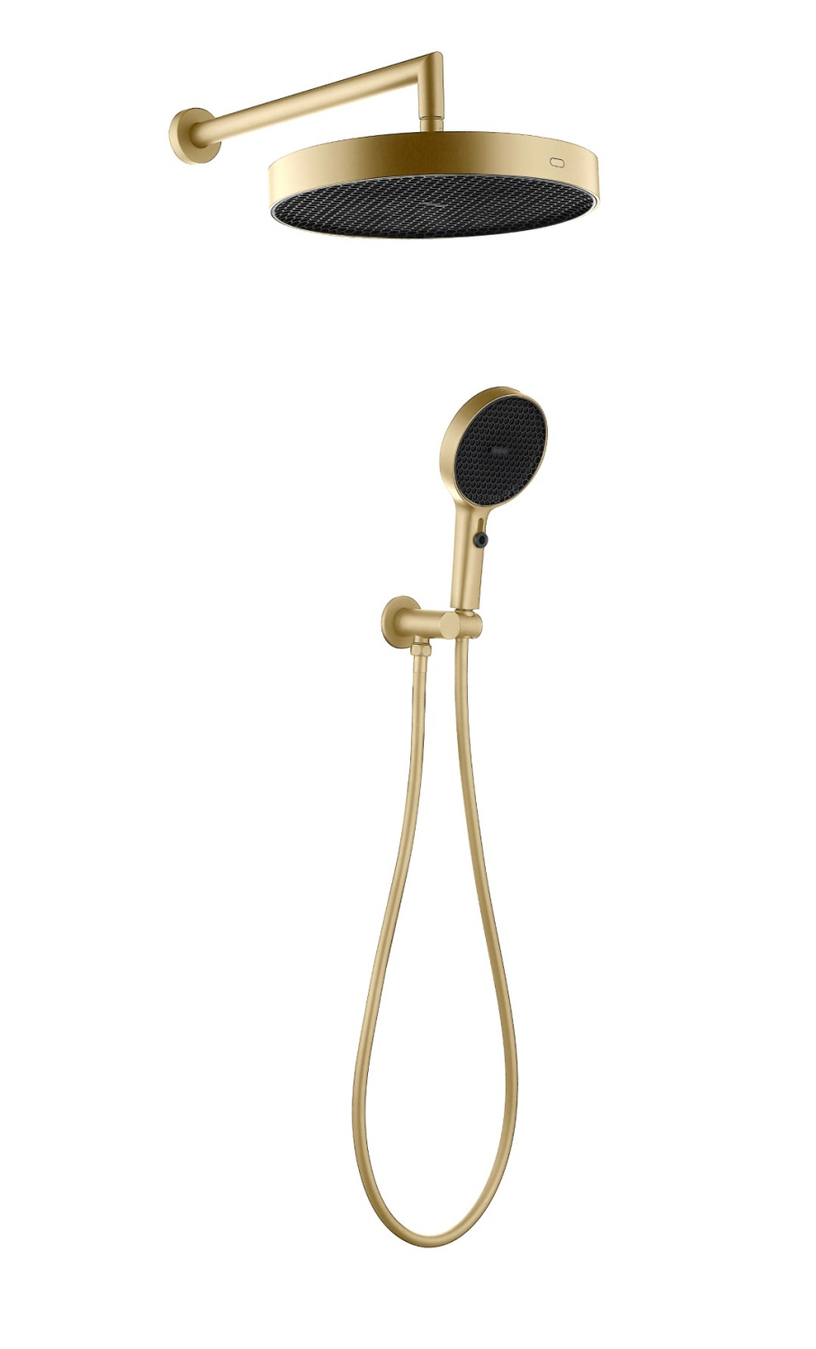 Душевой комплект встраиваемый Boheme Cell смеситель с изливом и верхним душем 32 см золото матовое 427-MG