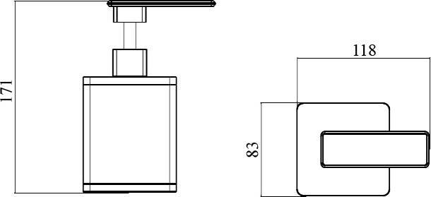 Дозатор для жидкого мыла Boheme настольный белый/золото 10969-W-G