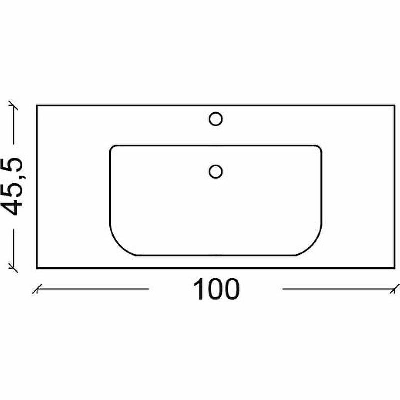 Тумба подвесная Armadi Art Neoart 100х43.5х48 см белый 830-100-WH