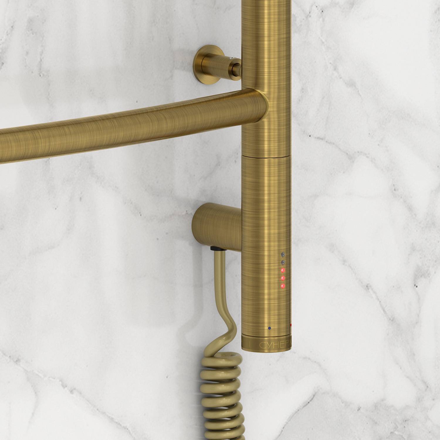 Полотенцесушитель электрический Сунержа Галант 3.0 632x1124 мм правый состаренная латунь 051-5801-1060