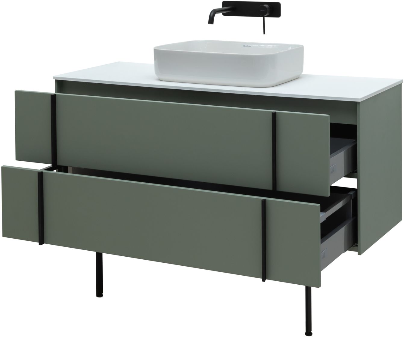 Тумба под раковину Allen Brau Reality 120x46.2x50 см олива 1.32008.CGM