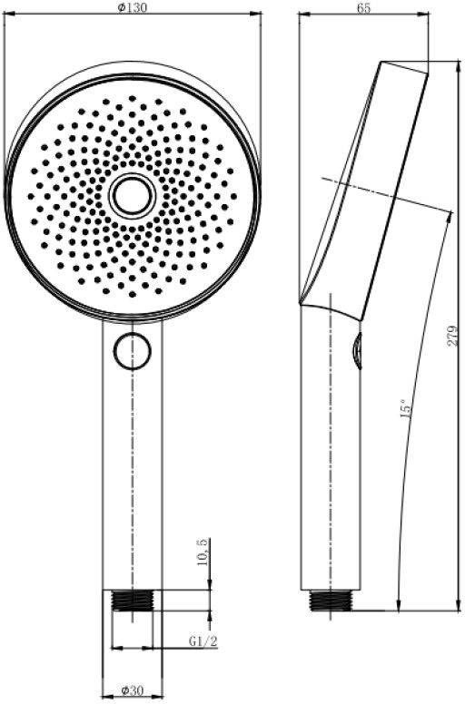 Душевая лейка Allen Brau Priority 3 режима никель 5.31B20-BN