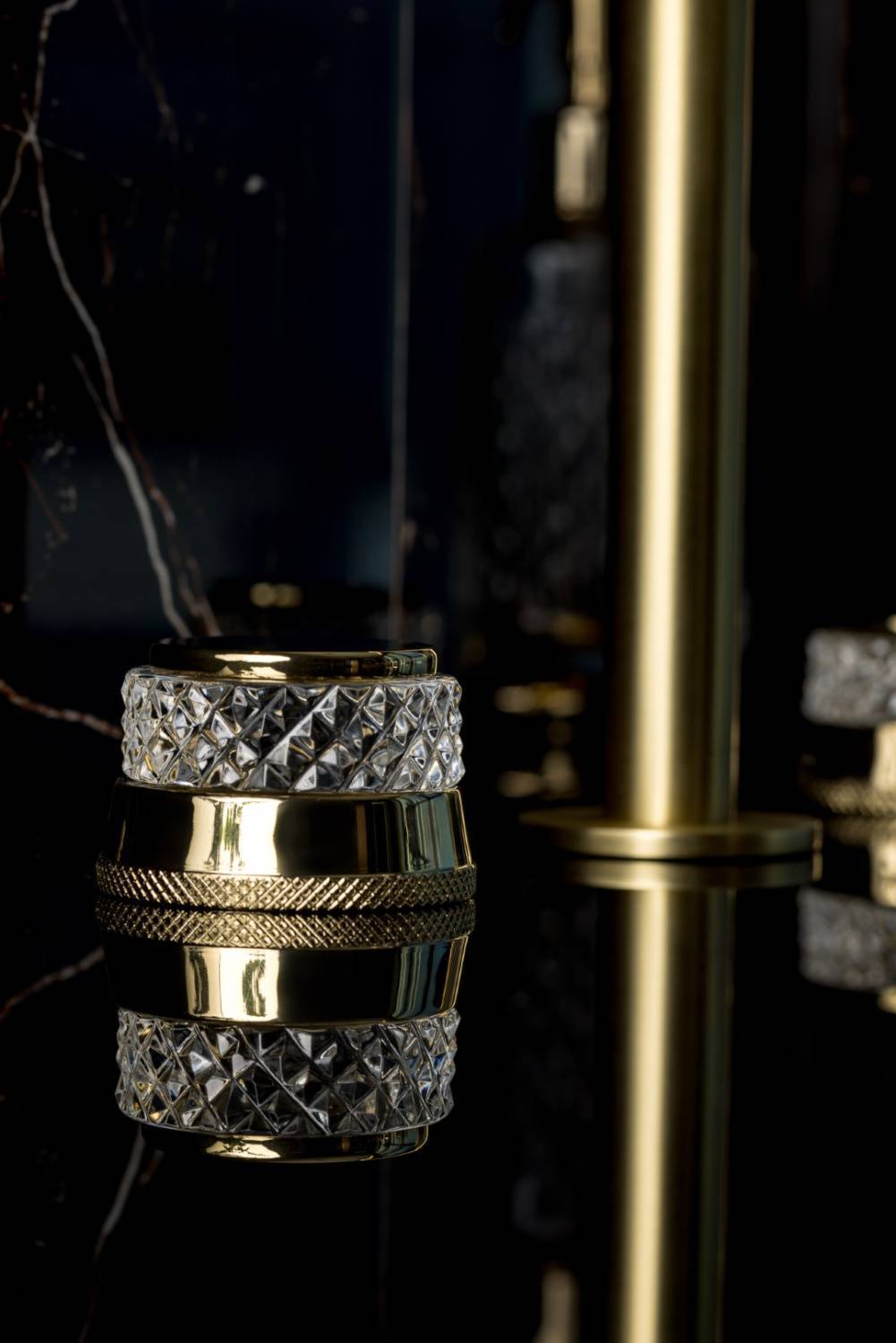 Смеситель для раковины Boheme Aura на 3 отверстия золото 152-G-A