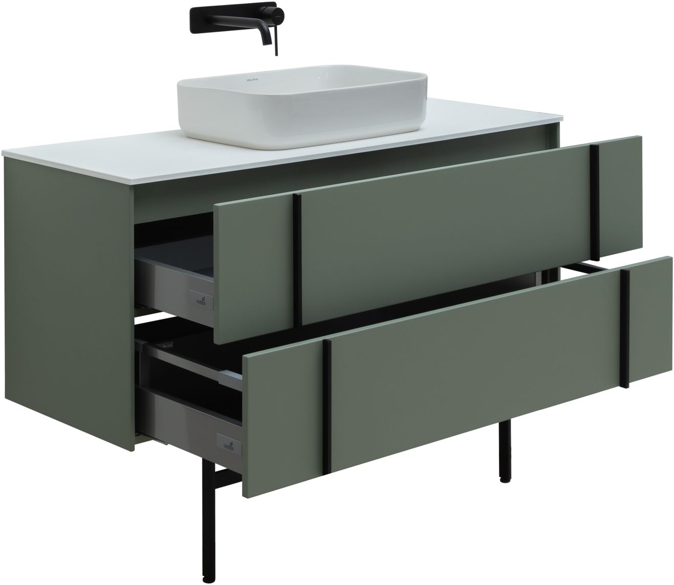 Тумба под раковину Allen Brau Reality 120x46.2x50 см олива 1.32008.CGM