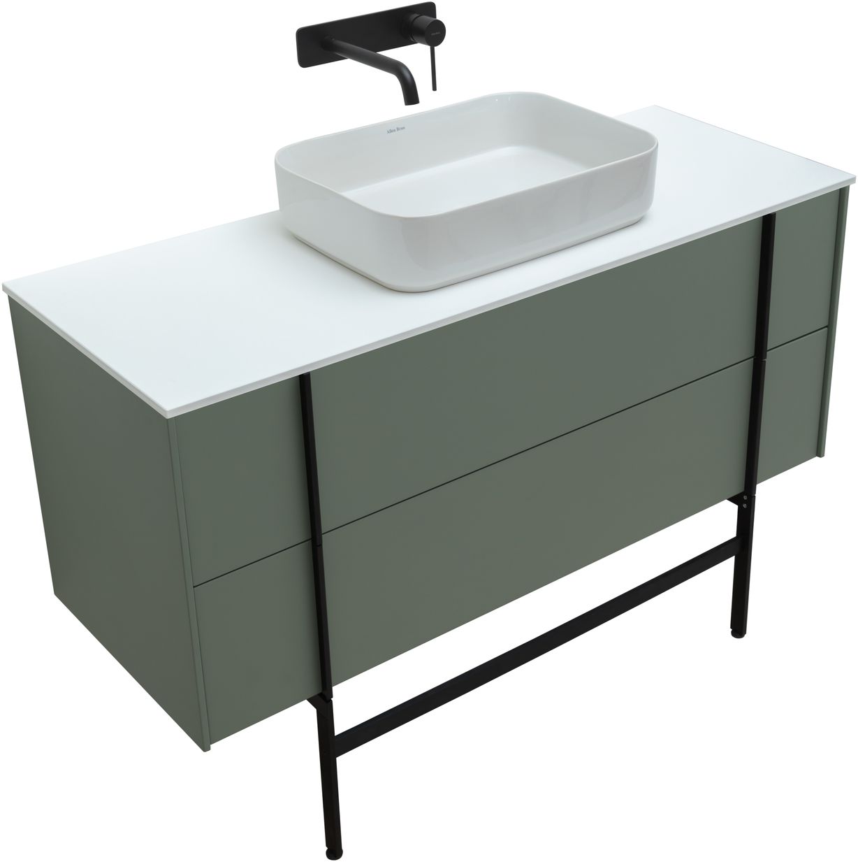 Тумба под раковину Allen Brau Reality 120x46.2x50 см олива 1.32008.CGM