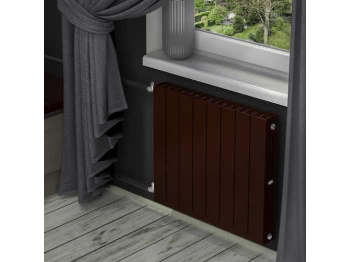 Радиатор биметаллический RIFAR SUPReMO 500 4 секции боковое подключение бордо RAL 3005 4RS50-4-BO
