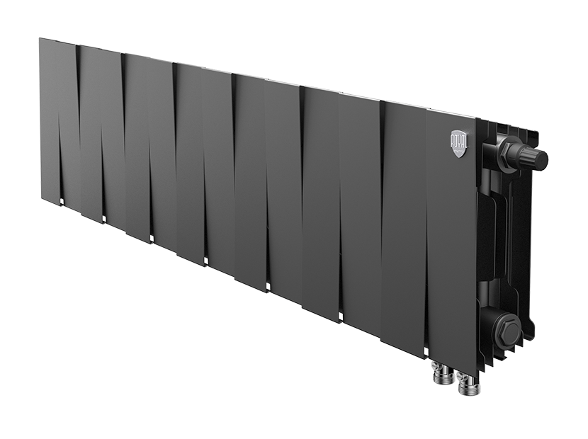Радиатор биметаллический Royal Thermo PianoForte 200 Noir Sable 14 секций нижнее подключение НС-1346006