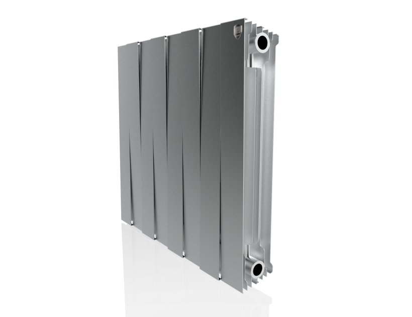 Радиатор биметаллический Royal Thermo PianoForte 500 Silver Satin 8 секций НС-1176341
