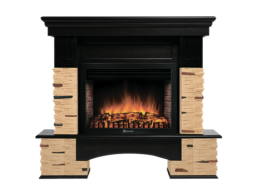 Портал для электрокамина Firelight Pietra Nuovo 30 камень сланец натуральный шпон темный дуб НС-1346697