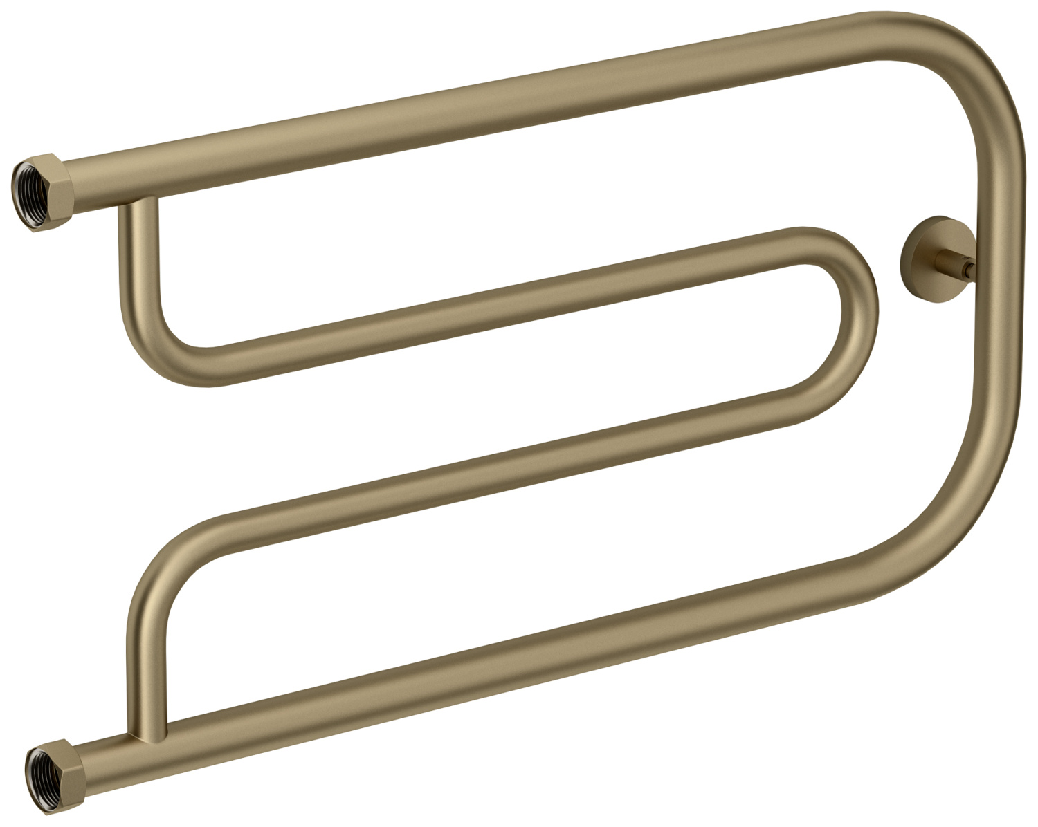 Полотенцесушитель водяной Сунержа Гусли 660x356 мм золотой шёлк матовый 32-4009-3265