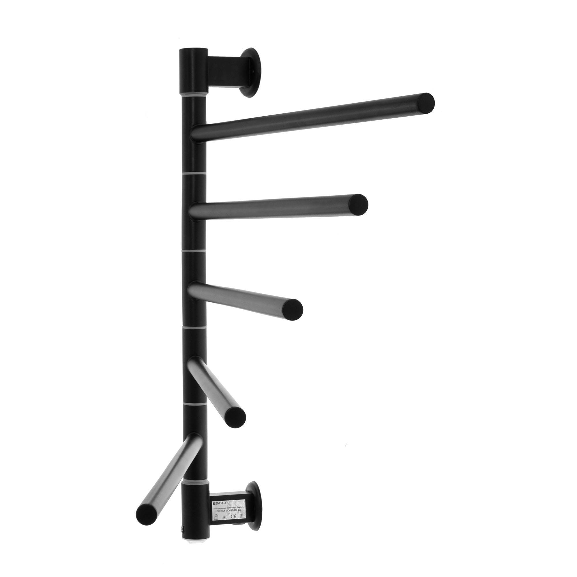 Полотенцесушитель электрический Energy I chrome G5 RAL 9005 EETR00IG500000R905M