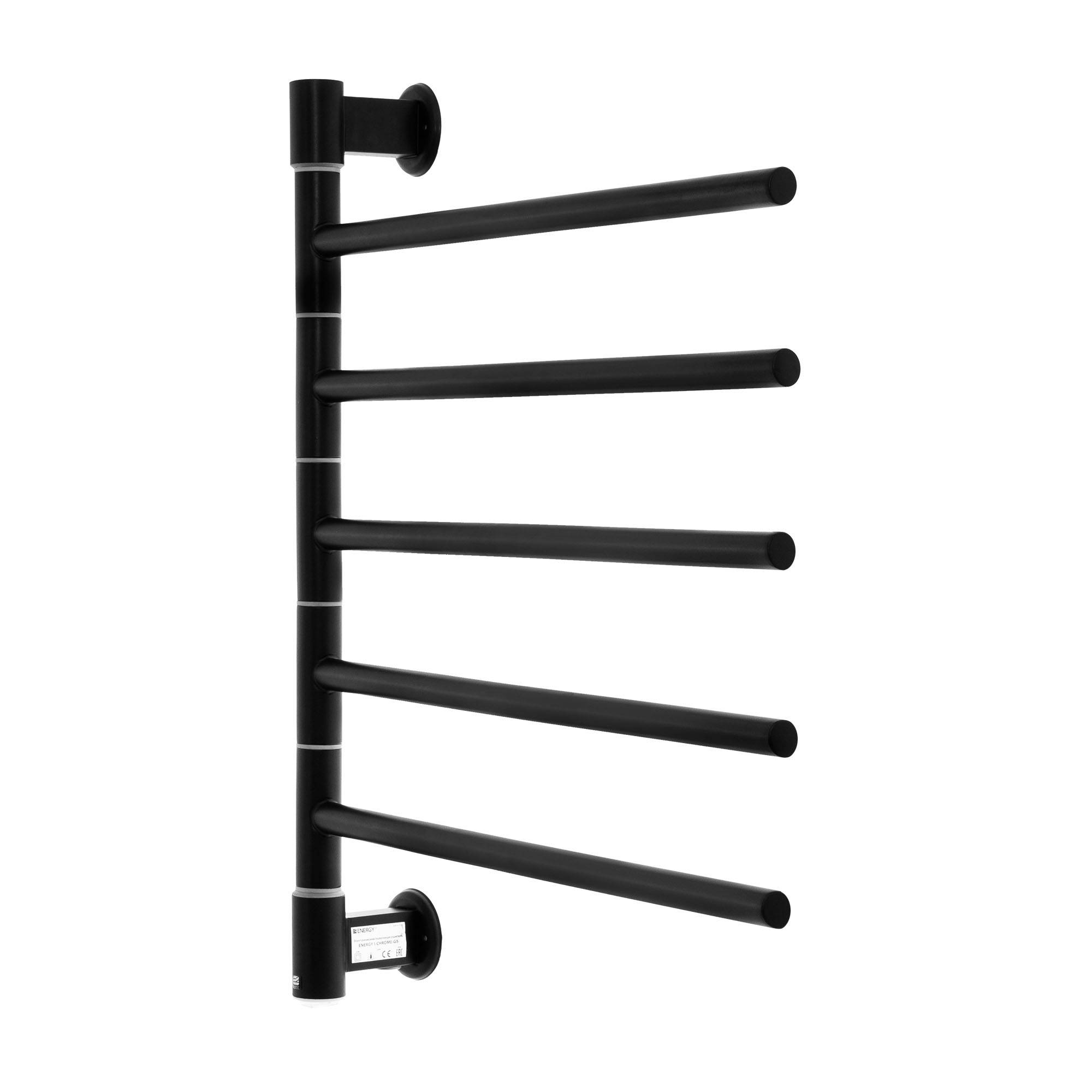 Полотенцесушитель электрический Energy I chrome G5 RAL 9005 EETR00IG500000R905M