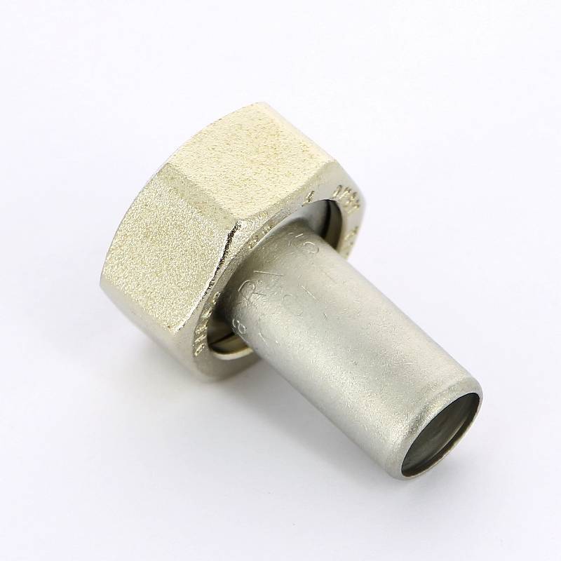 Муфта-вставка пресс с накидной гайкой Viega Sanpress Inox 15х3/4 ВР нержавеющая сталь 438180