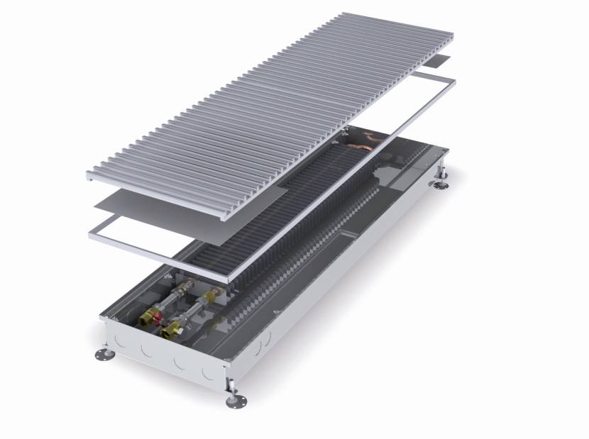 Конвектор внутрипольный MINIB RT PT80 80х303х1000 мм без вентилятора PT80 80-303-1000