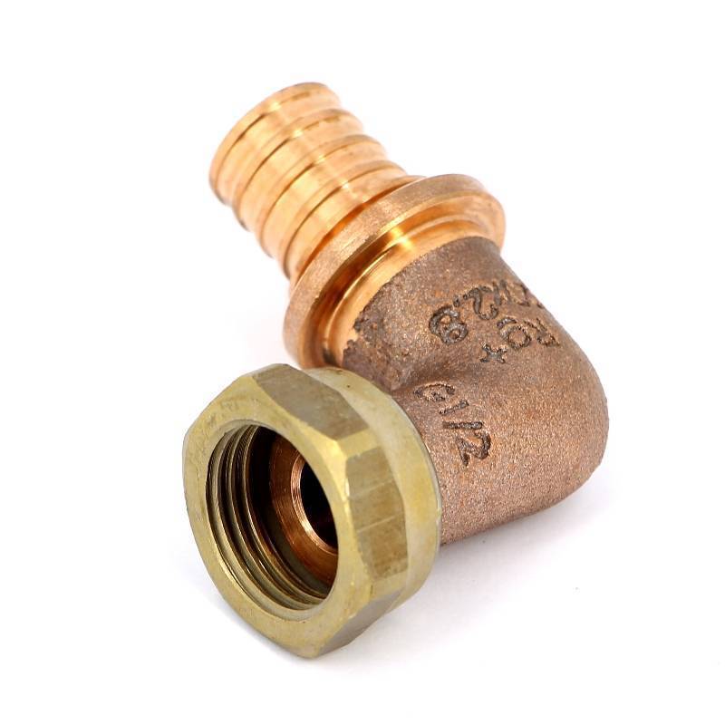 Угол с накидной гайкой надвижной Rehau Rautitan RX 20х1/2 бронза 1456413