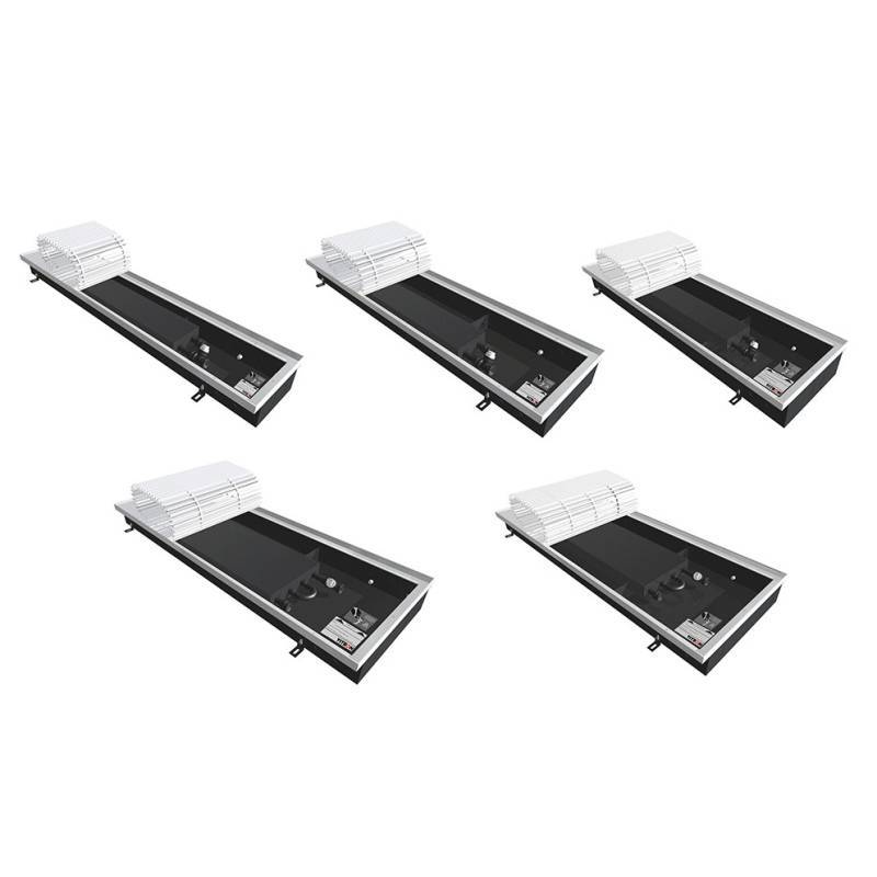 Конвектор внутрипольный Vitron ВКВ 80x260x2100 мм с вентилятором 2-трубный 12В ВКВ.80.260.2100.2ТГ.12