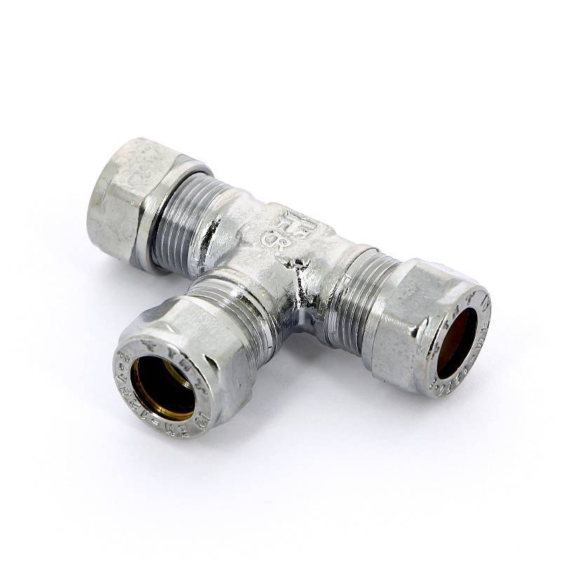 Тройник обжимной хромированный Tiemme 10 мм 1130073