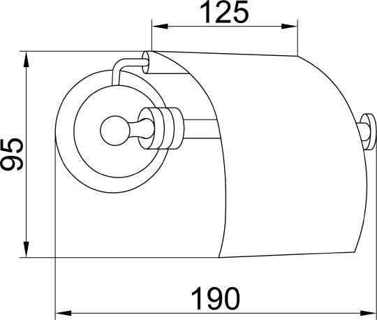 Держатель туалетной бумаги с крышкой подвесной Boheme Hermitage 19х12.5х9.5 см бронза 10320