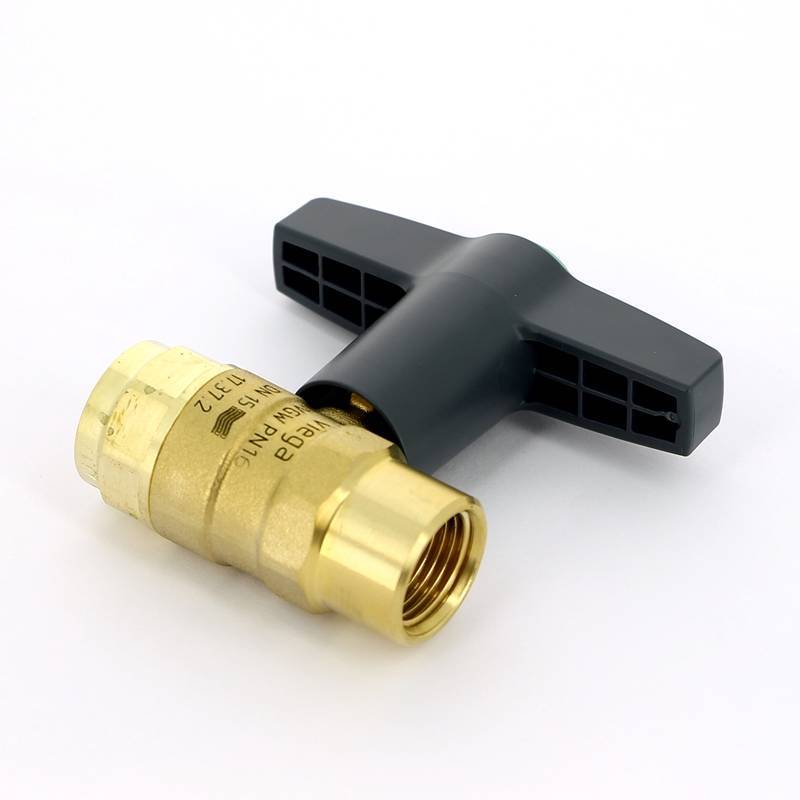 Кран шаровой Viega Easytop ВВ 1/2 бронза SC-Contur Т-ручка 746827