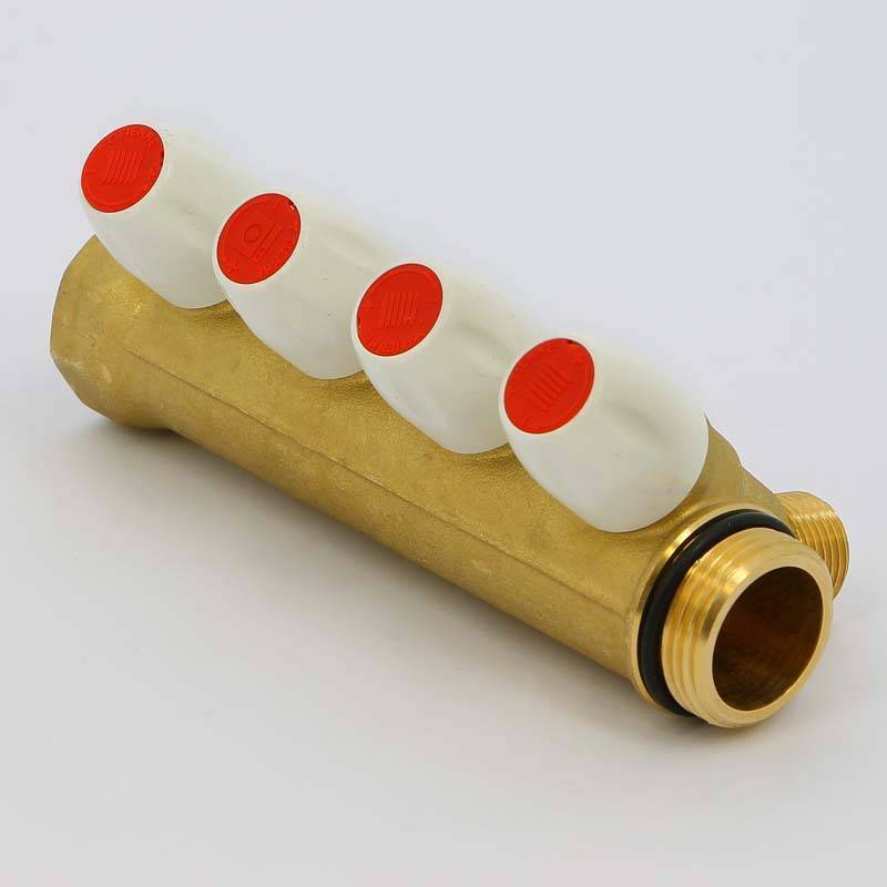 Коллектор Tiemme 1860 1 НВ 4 выхода 1/2 Н 36 мм с утолщенными стенками 1860039