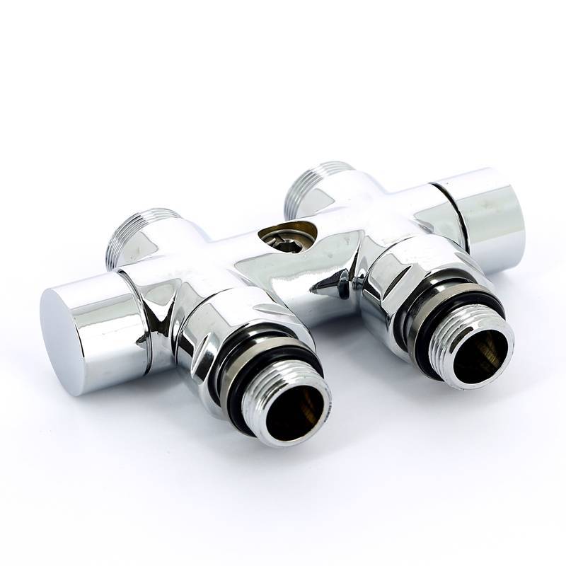 Узел ручной прямой Carlo Poletti с запорным клапаном хром V48500B