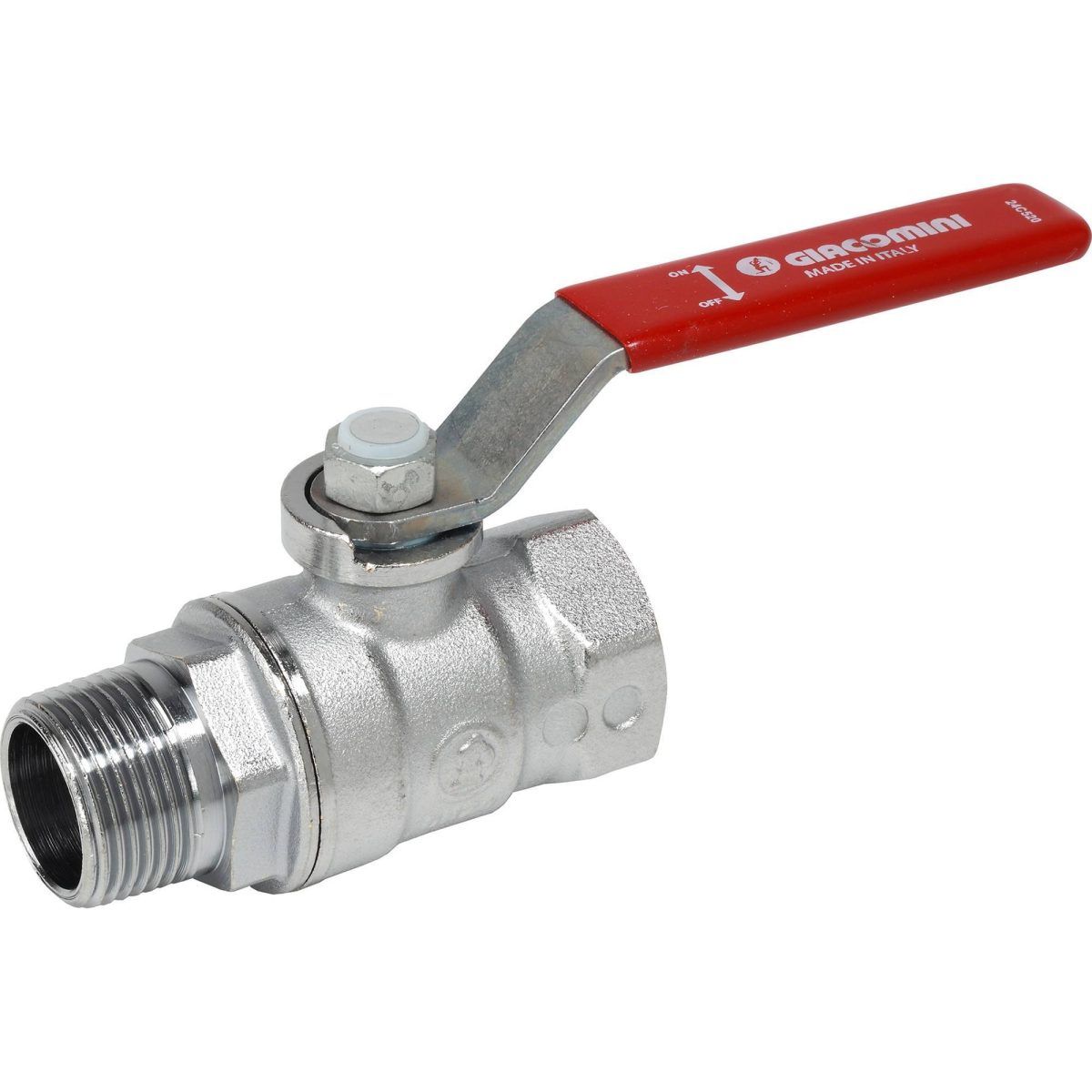 Кран шаровой Giacomini R254DL 1/4 ВН ручка-рычаг красный R254LX001