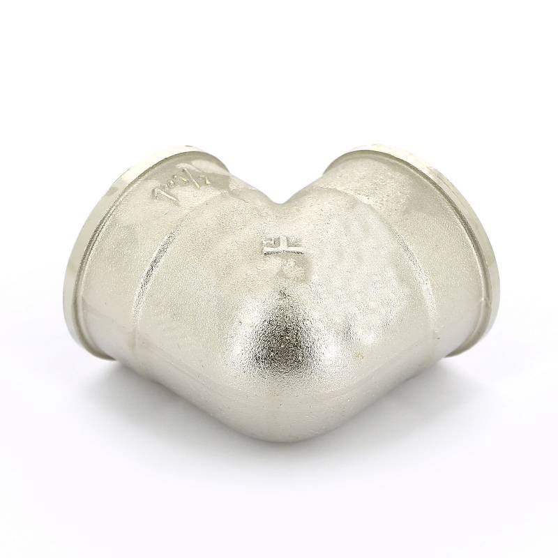 Угольник латунный никелированный Tiemme 1 1/2х1/2 ВР-ВР 1500412