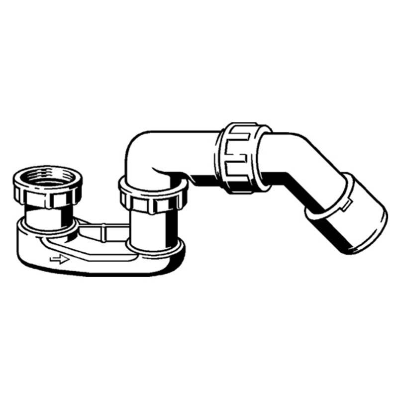 Сифон для душевого поддона Viega 40/50 мм без выпуска отвод 45 градусов 106263