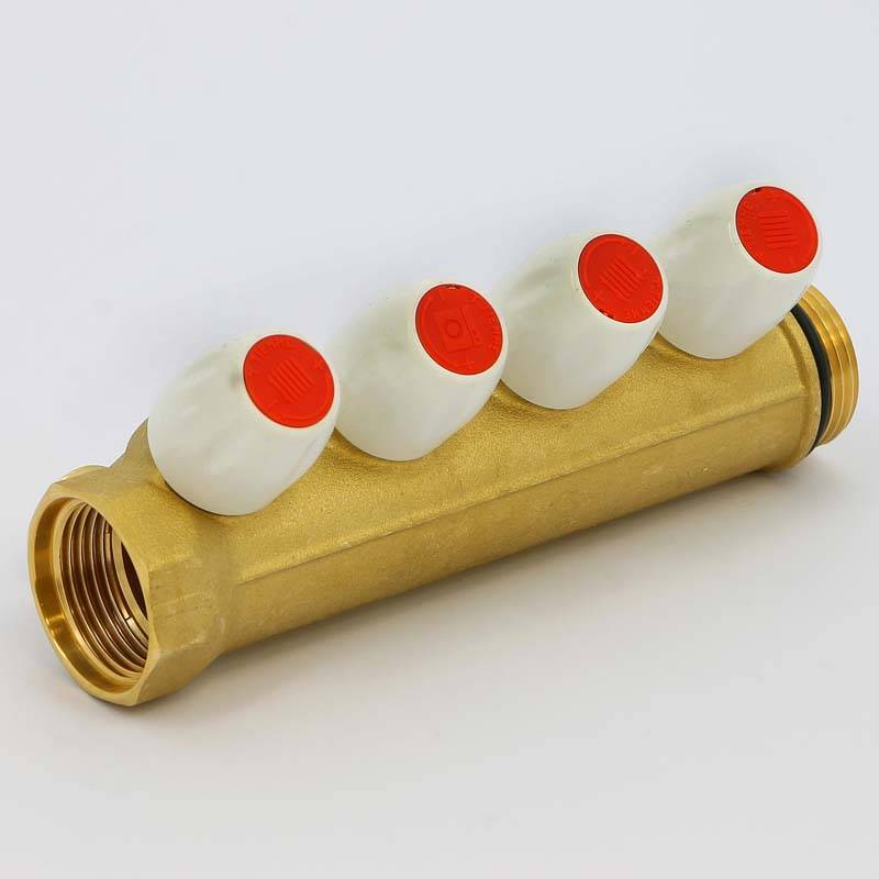 Коллектор Tiemme 1860 1 НВ 4 выхода 1/2 Н 36 мм с утолщенными стенками 1860039