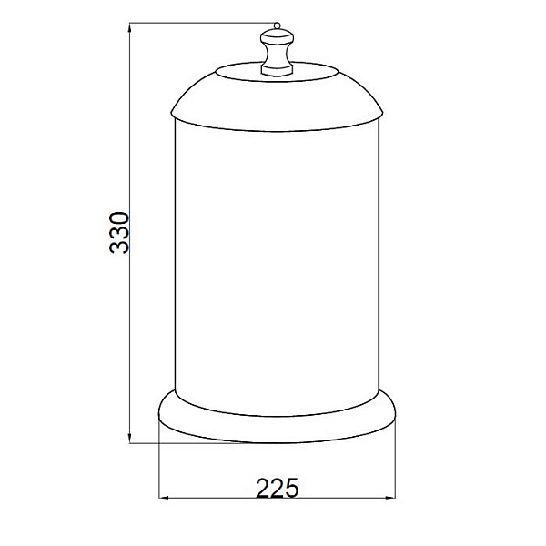 Ведро мусорное Boheme Palazzo напольное золото 10108