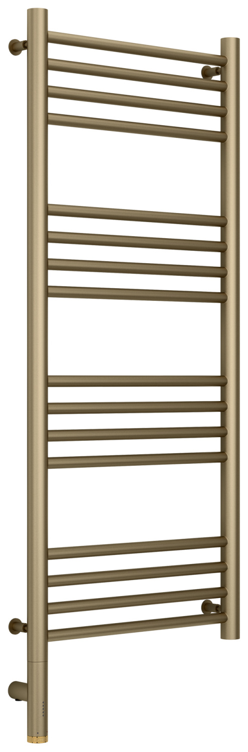 Полотенцесушитель электрический Сунержа Богема 3.0 прямая 432х1124 мм левое золотой шёлк матовый 32-5804-1040