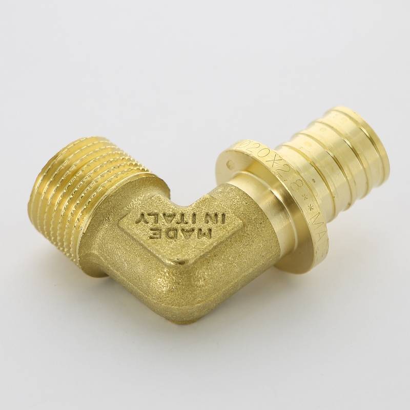 Угол аксиальный Uni-Fitt 20x1/2 НР латунь 745G7200