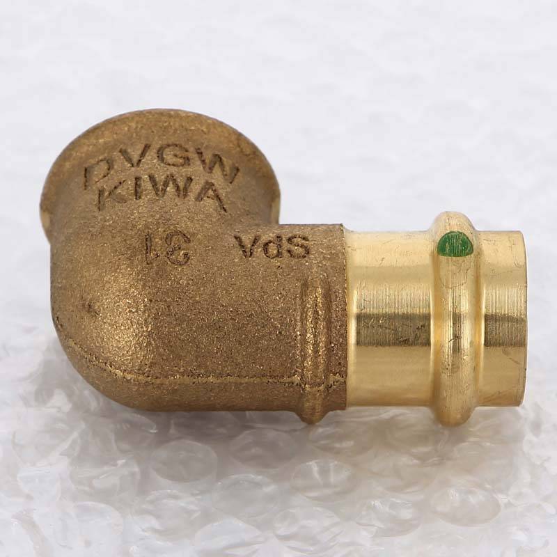 Угол 90° пресс-В бронзовый Viega Sanpress 22х3/4 283711