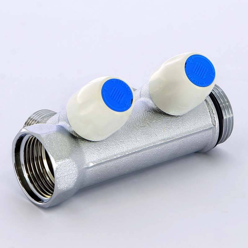 Коллектор хромированный Tiemme 1860 1 НВ 2 выхода 3/4 EK 50 мм 1860024