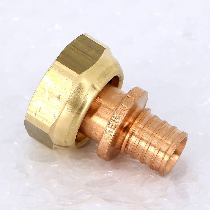 Муфта с накидной гайкой Rehau Rautitan RX 16х3/4 бронза 456336