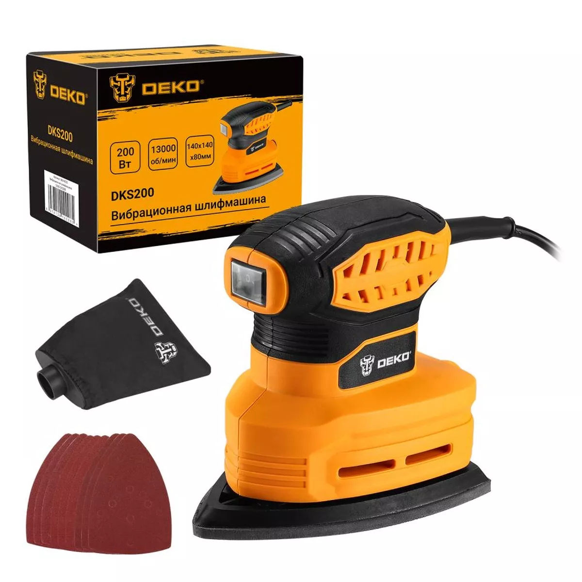 Вибрационная шлифмашина DEKO DKS200