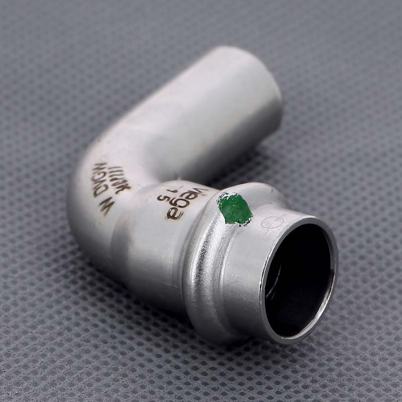 Отвод однораструбный 90° Viega Sanpress Inox пресс нержавеющая сталь 15 мм 435707