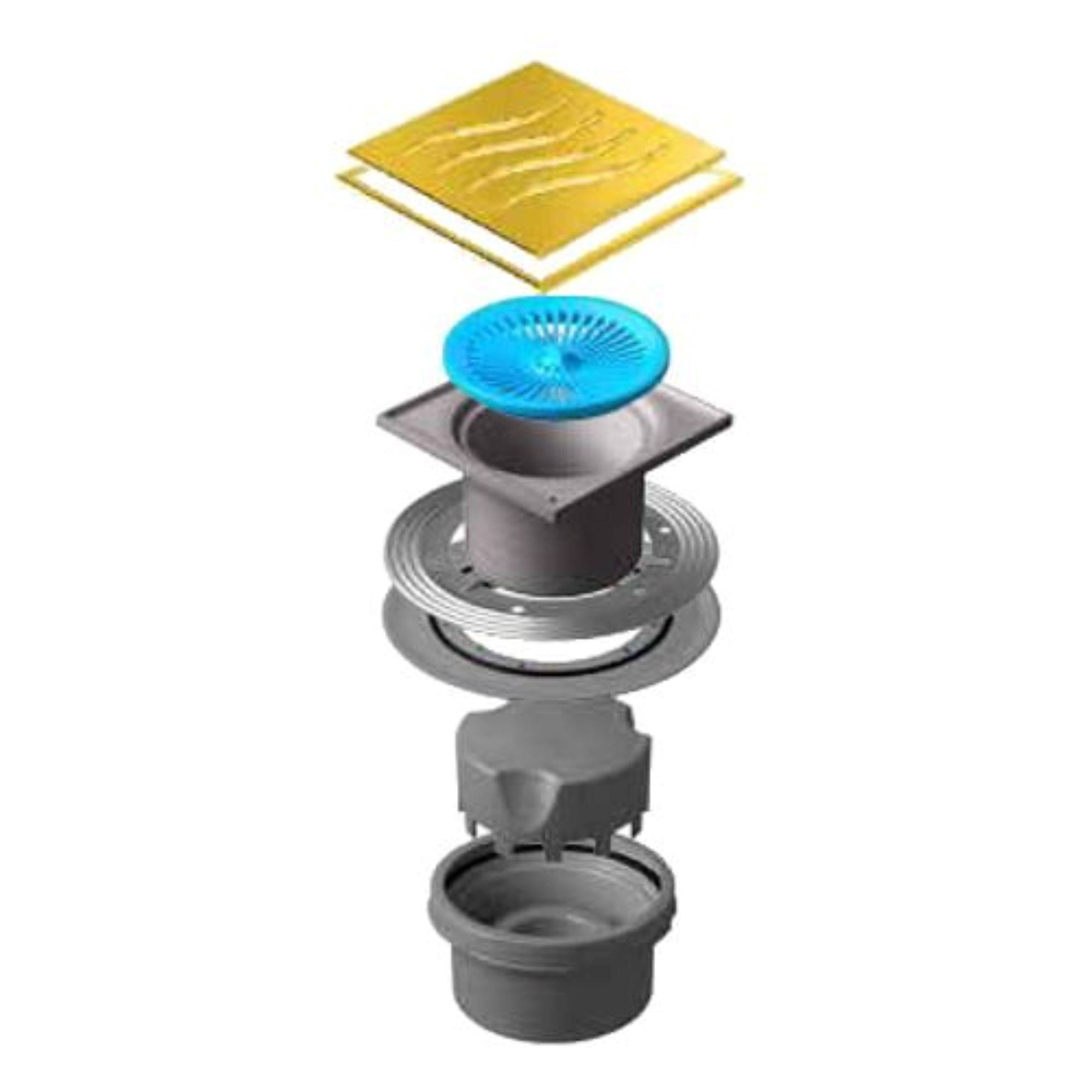 Трап для душа точечный Peštan Confluo Standard 15х15 Vertical Tide Gold 1519623