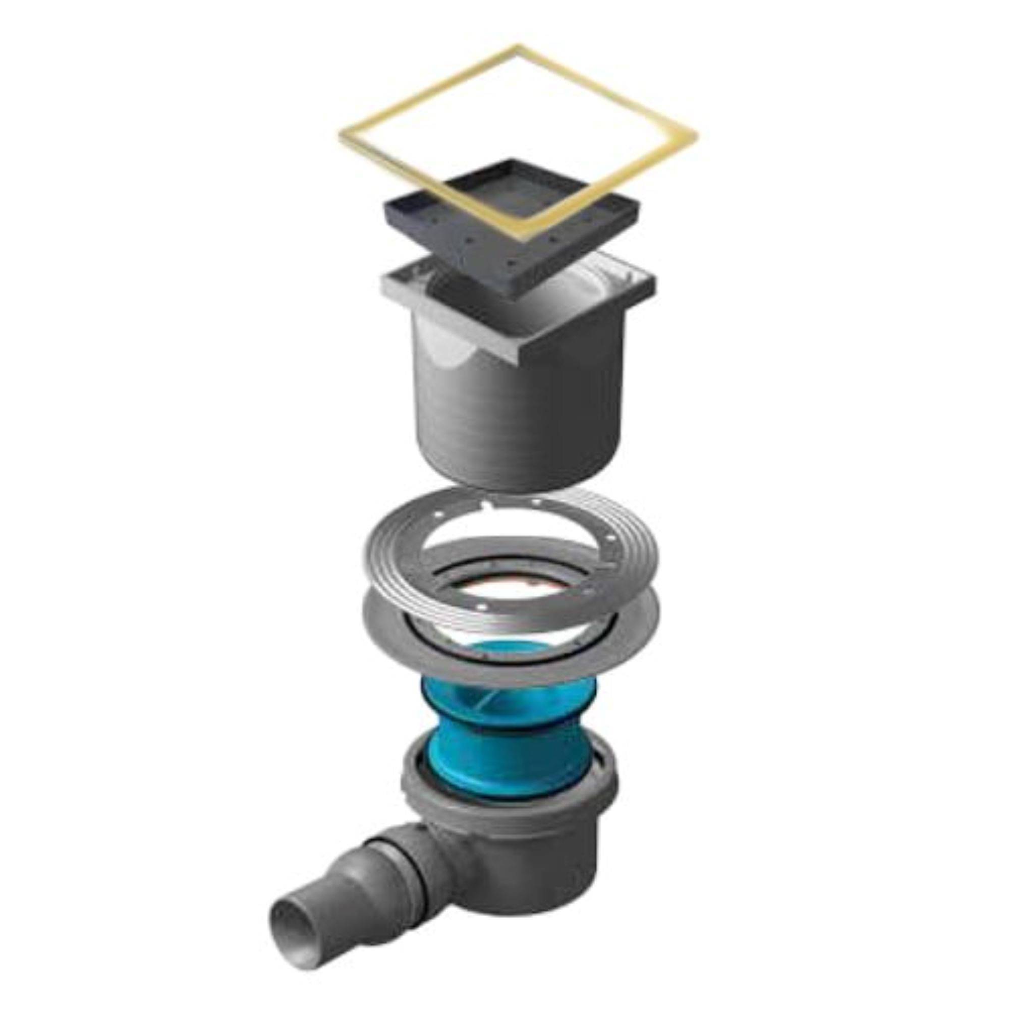 Трап точечный Pestan Confluo Standard 150x150 мм Ceramic 1 Gold 13000305