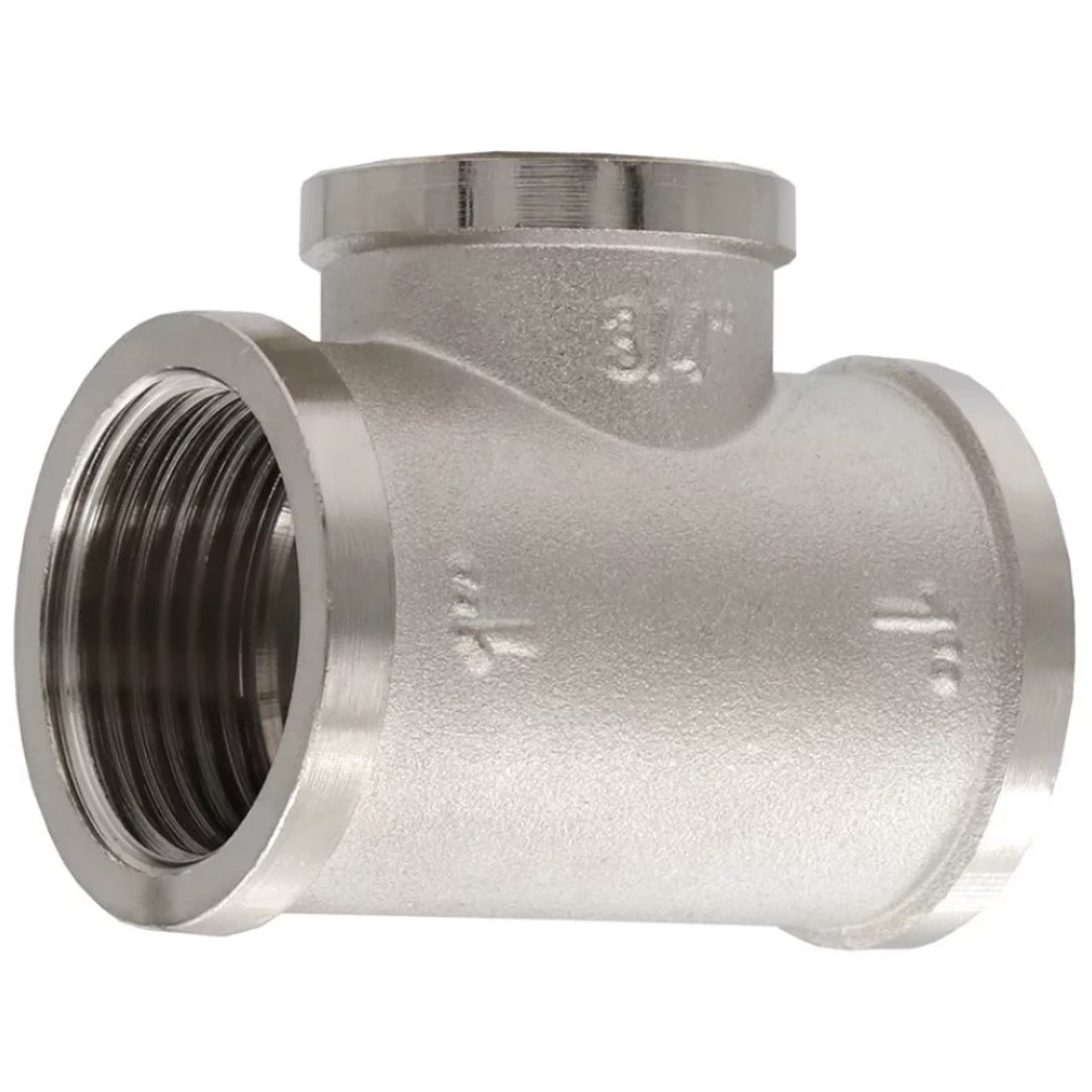 Тройник латунный VIEIR ВВВ 1х3/4х1 усиленный никелированный TFN545-Z