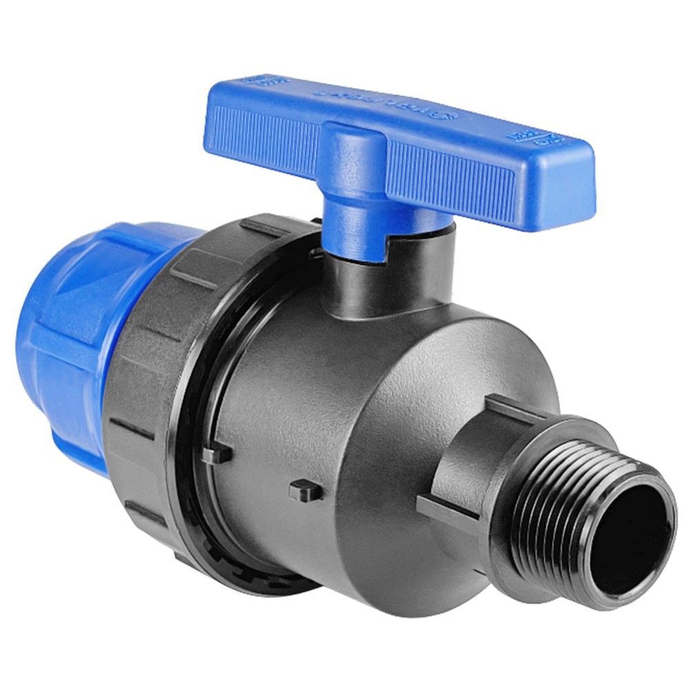 Кран шаровой ПНД компрессионный Valfex 20 мм х 1/2 НР 1012002001